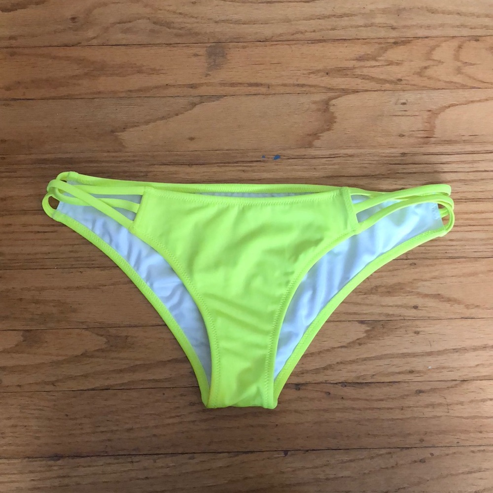 VS Neon yellow bikini bottoms